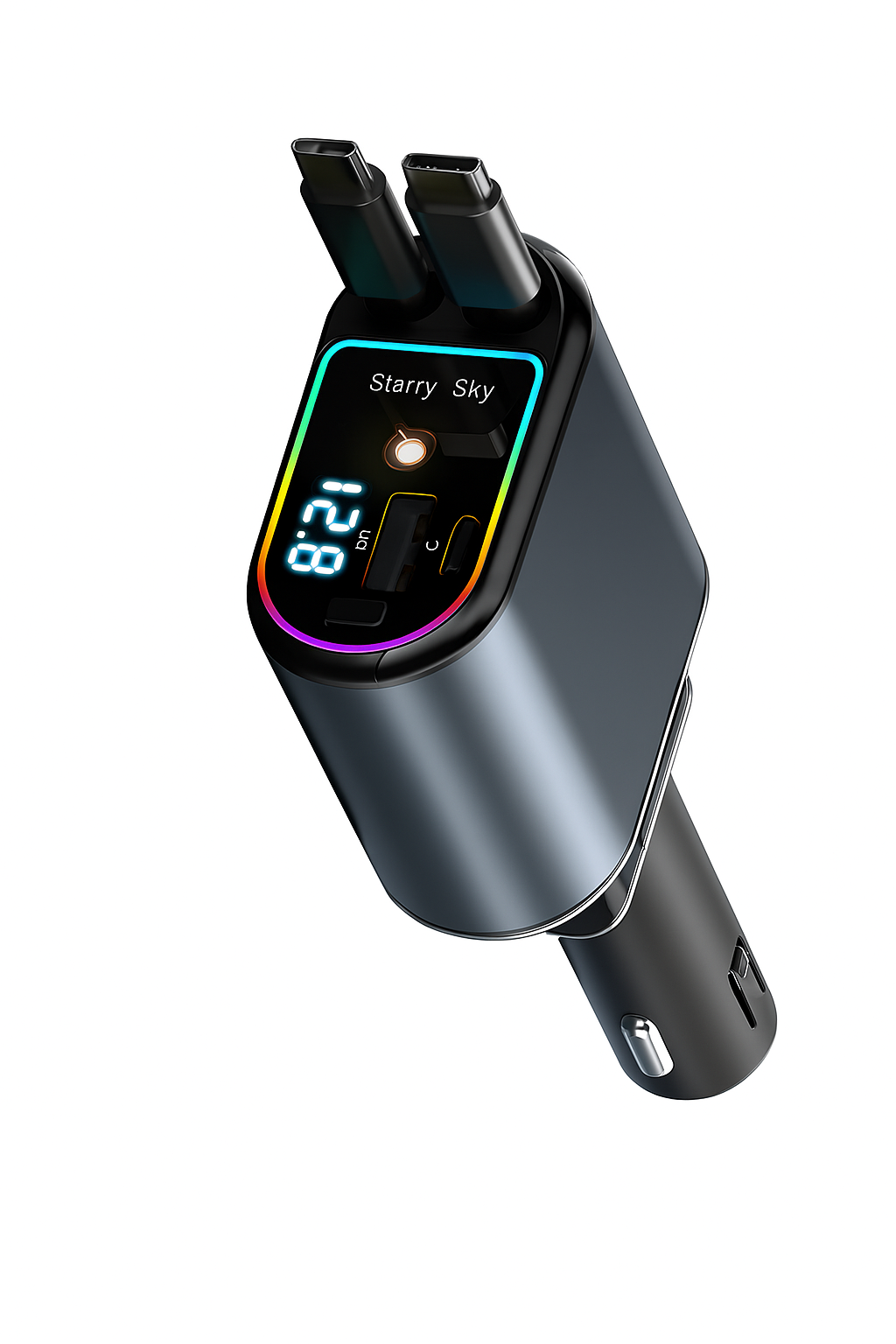 Chargeur Voiture 120W USB-C – Charge Rapide & Cordon Rétractable