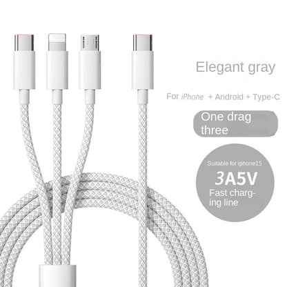 Câble 3-en-1 100W – Charge Rapide Universelle & Multi-Appareils