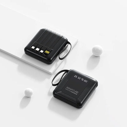 Mini Power Bank 10000mAh – Câbles Intégrés & Charge Rapide 22,5W